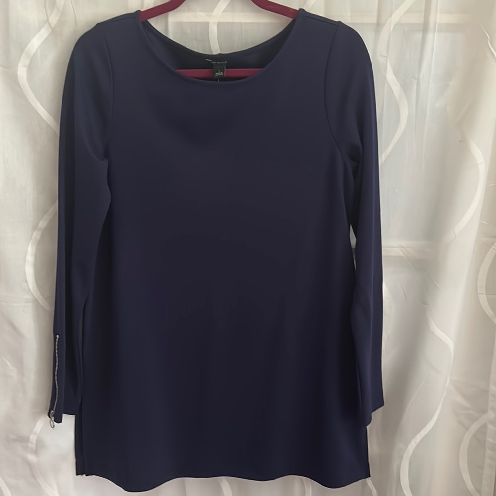 Ann Taylor, Round Neck, Purple, Long Sleeve Top, Size Small